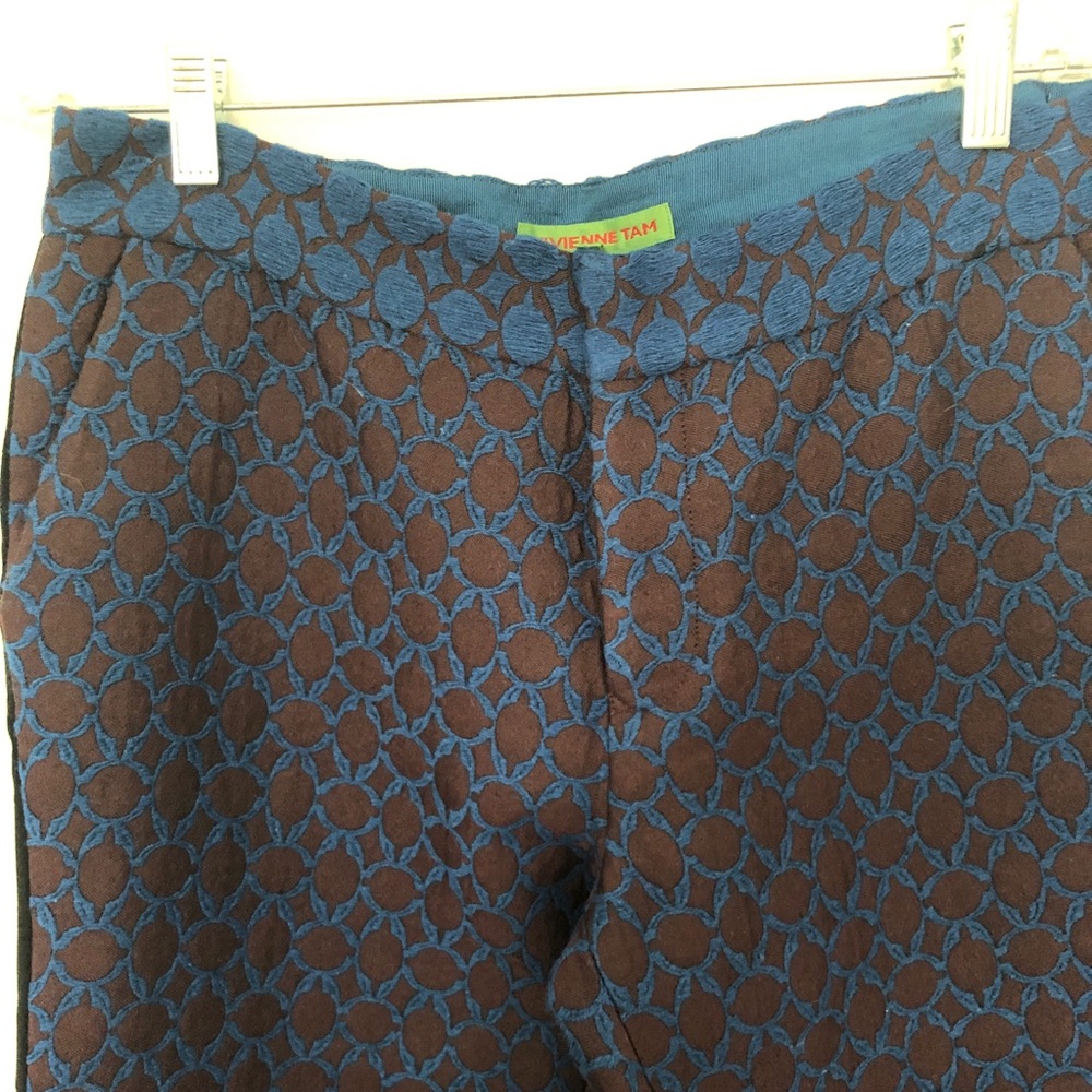 Vivienne Tam jacquard pants geo design jacquard